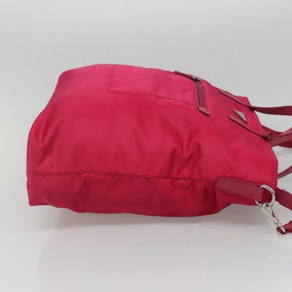 PRADA Tote Bag Nylon 2way Pink Silver Auth 138350 - Picture 4 of 16